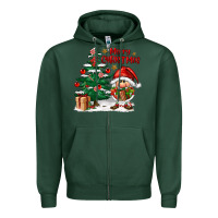 Sports Green merry christmas gnomes Zipper Hoodie - FaDigitalArtStudio