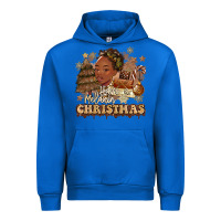 Cobalt have a melanin christmas  black woman Urban Hoodie - MaliasSmallBusiness