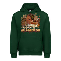 Forest Green have a melanin christmas  black woman Urban Hoodie - MaliasSmallBusiness