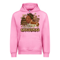 Fuchsia Pink have a melanin christmas  black woman Urban Hoodie - MaliasSmallBusiness