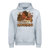 Heather Grey have a melanin christmas  black woman Urban Hoodie - MaliasSmallBusiness