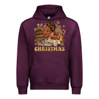 Mauve Wine have a melanin christmas  black woman Urban Hoodie - MaliasSmallBusiness