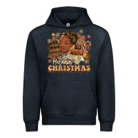 Navy have a melanin christmas  black woman Urban Hoodie - MaliasSmallBusiness