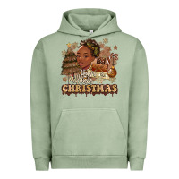 Pigment Oil Green have a melanin christmas  black woman Urban Hoodie - MaliasSmallBusiness