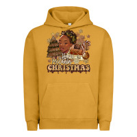 Pigment Peanut Butter have a melanin christmas  black woman Urban Hoodie - MaliasSmallBusiness