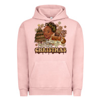 Pigment Salmon have a melanin christmas  black woman Urban Hoodie - MaliasSmallBusiness