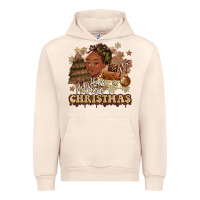 Sandshell have a melanin christmas  black woman Urban Hoodie - MaliasSmallBusiness