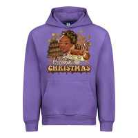 Tulip have a melanin christmas  black woman Urban Hoodie - MaliasSmallBusiness