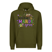 Army Green thick thighs mardi gras Premium Hoodie - MaliasSmallBusiness
