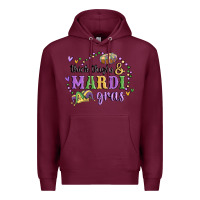 Burgundy thick thighs mardi gras Premium Hoodie - MaliasSmallBusiness