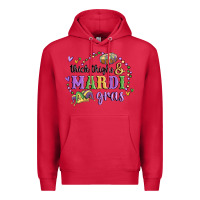 Cardinal thick thighs mardi gras Premium Hoodie - MaliasSmallBusiness