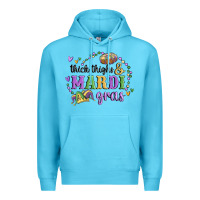 Ocean Blue thick thighs mardi gras Premium Hoodie - MaliasSmallBusiness