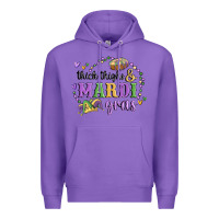 Purple thick thighs mardi gras Premium Hoodie - MaliasSmallBusiness