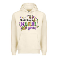 Tofu thick thighs mardi gras Premium Hoodie - MaliasSmallBusiness