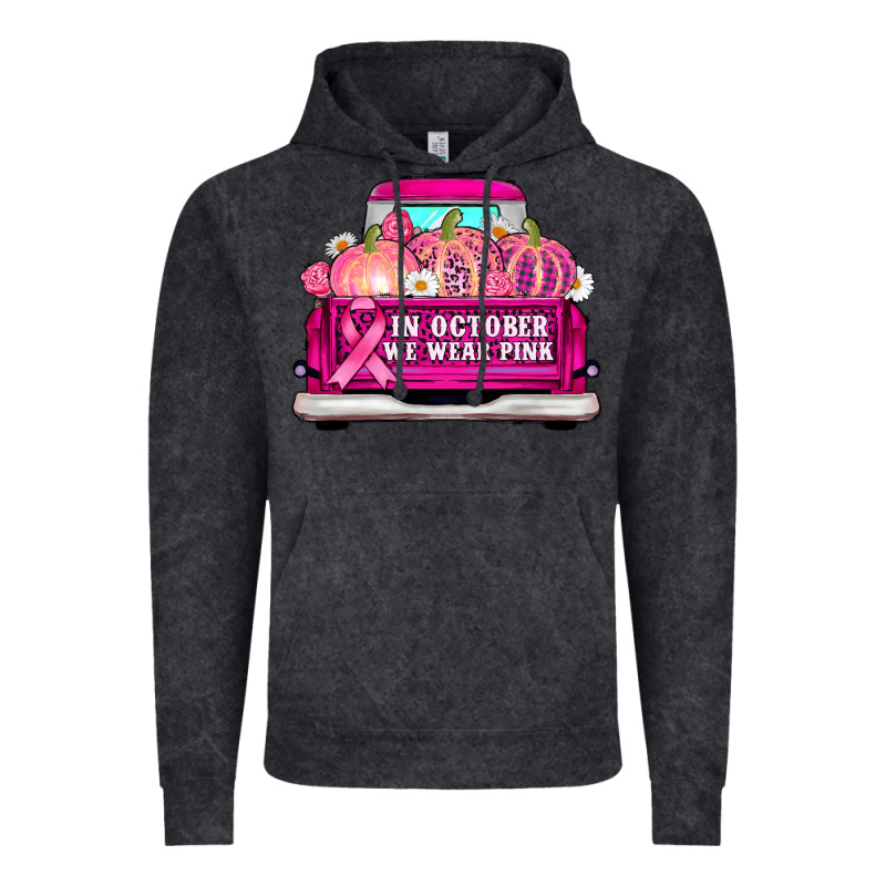 Truck In October We Wear Pink Vintage Hoodie by AdoDesignShop | Teevron