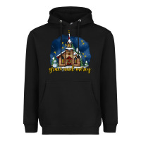 Black Christmas church and snow grace and mercy Heavyweight Hoodie - AdoDesignShop