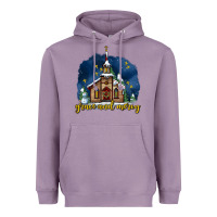 Lavender Christmas church and snow grace and mercy Heavyweight Hoodie - AdoDesignShop