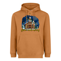 Meerkat Christmas church and snow grace and mercy Heavyweight Hoodie - AdoDesignShop