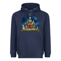 Navy Christmas church and snow grace and mercy Heavyweight Hoodie - AdoDesignShop