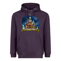 Plum Christmas church and snow grace and mercy Heavyweight Hoodie - AdoDesignShop