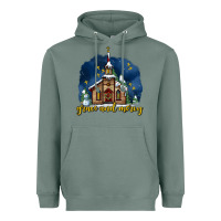 Sage Christmas church and snow grace and mercy Heavyweight Hoodie - AdoDesignShop