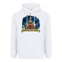 White Christmas church and snow grace and mercy Heavyweight Hoodie - AdoDesignShop