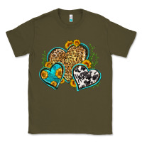 Army Green leopard cowhide hearts Classic Tee - Zillion Design Studio