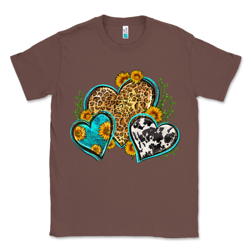 Leopard Cowhide Hearts Classic Tee by Zillion Design Studio | Teevron