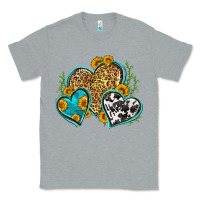 Heather Grey leopard cowhide hearts Classic Tee - Zillion Design Studio