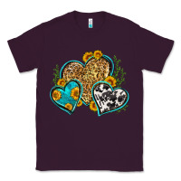 Plum leopard cowhide hearts Classic Tee - Zillion Design Studio