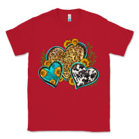 Red leopard cowhide hearts Classic Tee - Zillion Design Studio
