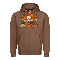 Chestnut Thanksgiving Turkey Pumpkin Blessed Zipper Hoodie - CowhideDigitalArt