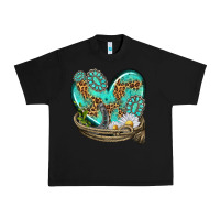 Black turquoise western heart with horseshoe Urban Heavy Tee - texasbilliewilder