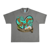 Tornado turquoise western heart with horseshoe Urban Heavy Tee - texasbilliewilder