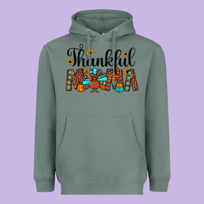 Thankful Mama Heavyweight Hoodie Designed By Jahusdesignshop