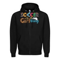 Black soccer it's a girl thing Zipper Hoodie - HRA Design Shop