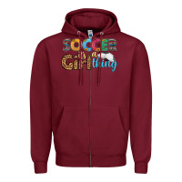 Burgundy soccer it's a girl thing Zipper Hoodie - HRA Design Shop