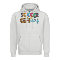 Dove Grey soccer it's a girl thing Zipper Hoodie - HRA Design Shop