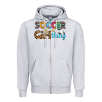 Heather Grey soccer it's a girl thing Zipper Hoodie - HRA Design Shop