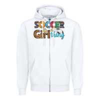 White soccer it's a girl thing Zipper Hoodie - HRA Design Shop