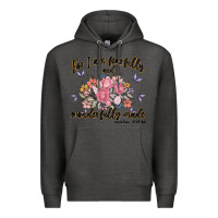 Charcoal Heather for i am fearfully and wonderfully made Premium Hoodie - MaliasSmallBusiness
