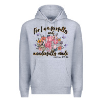 Heather Grey for i am fearfully and wonderfully made Premium Hoodie - MaliasSmallBusiness