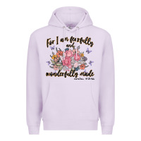 Lilac for i am fearfully and wonderfully made Premium Hoodie - MaliasSmallBusiness