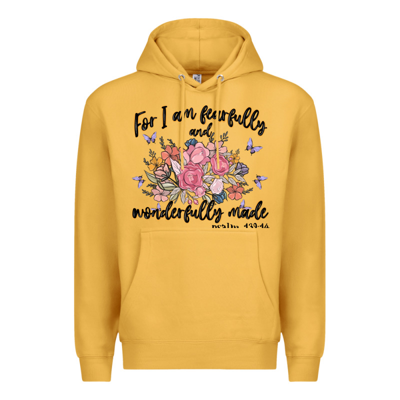 For I Am Fearfully And Wonderfully Made Premium Hoodie by MaliasSmallBusiness | Teevron