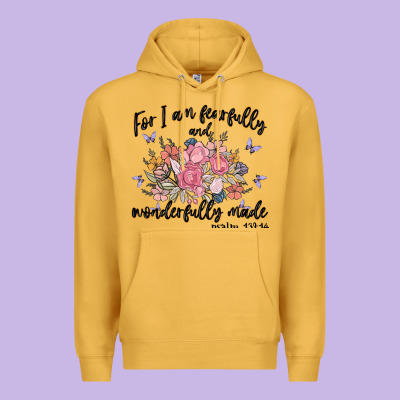 For I Am Fearfully And Wonderfully Made Premium Hoodie Designed By Maliassmallbusiness