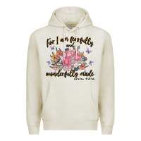 Oatmeal Heather for i am fearfully and wonderfully made Premium Hoodie - MaliasSmallBusiness