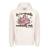 Pale Pink for i am fearfully and wonderfully made Premium Hoodie - MaliasSmallBusiness
