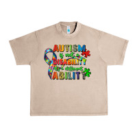 French Oak autism is not a disability its a different ability Urban Heavy Tee - Zillion Design Studio