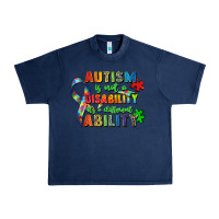 Navy autism is not a disability its a different ability Urban Heavy Tee - Zillion Design Studio