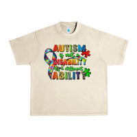 Sandshell autism is not a disability its a different ability Urban Heavy Tee - Zillion Design Studio